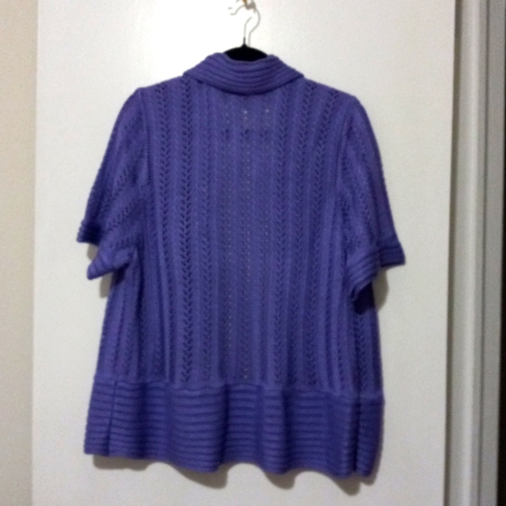 Peter Nygard Lavender Open Front Sweater Size 2X - Picture 2 of 4